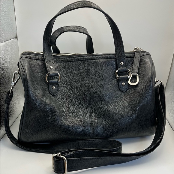 Coach Black Pebbled Leather Satchel - Picture 3 of 7